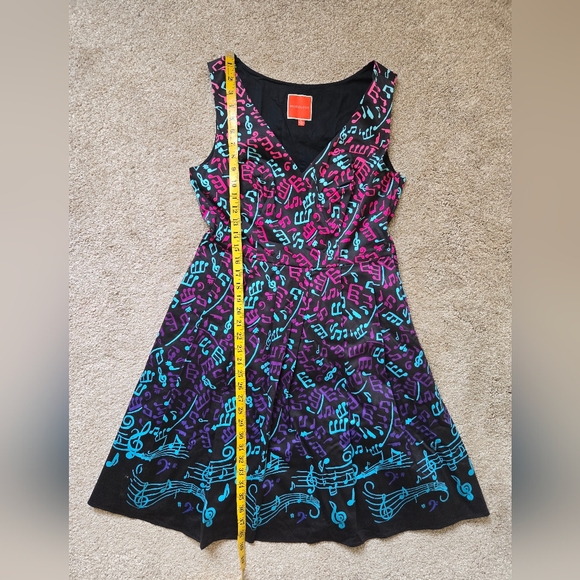 ModCloth Bijou Joys A-Line Music Print Dress Size L - Picture 10 of 13